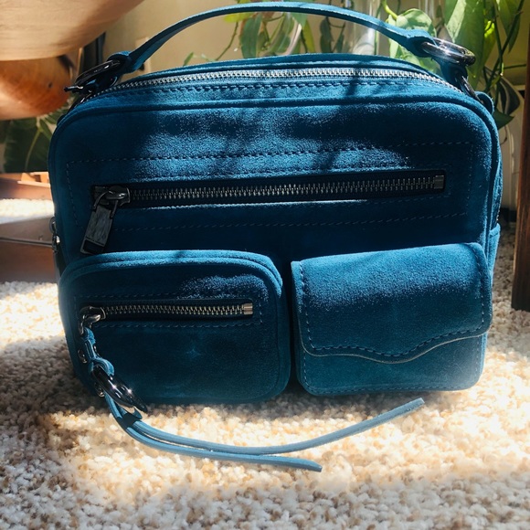 Rebecca Minkoff Bags Rebecca Minkoff Jett Boxy Deepteal Suede Bag Poshmark
